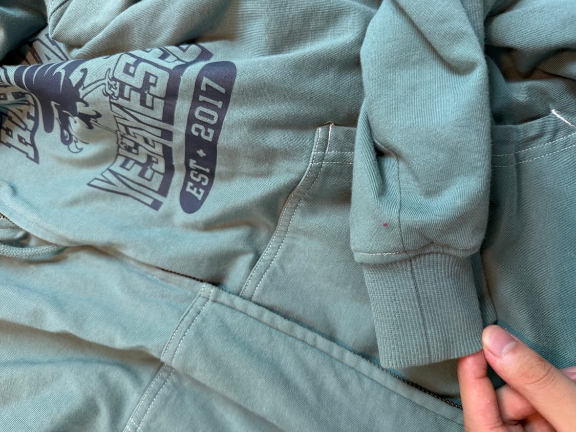 yeseyesee Single Stitch Hoodie Teal 상품이미지4
