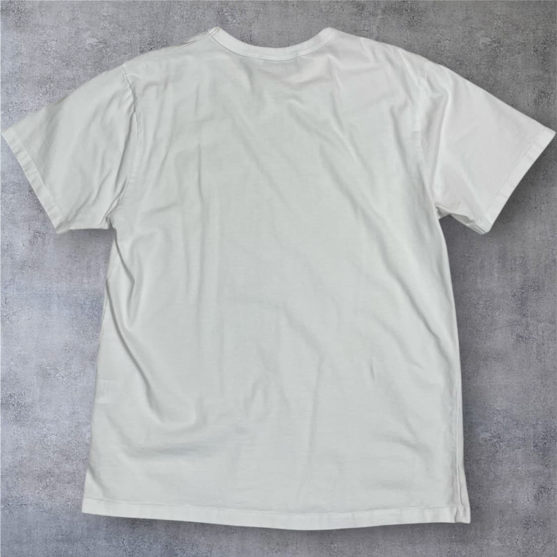 메종키츠네 화이트 더블 모노크롬 폭스헤드 패치 반팔 티셔츠 M 상품이미지6