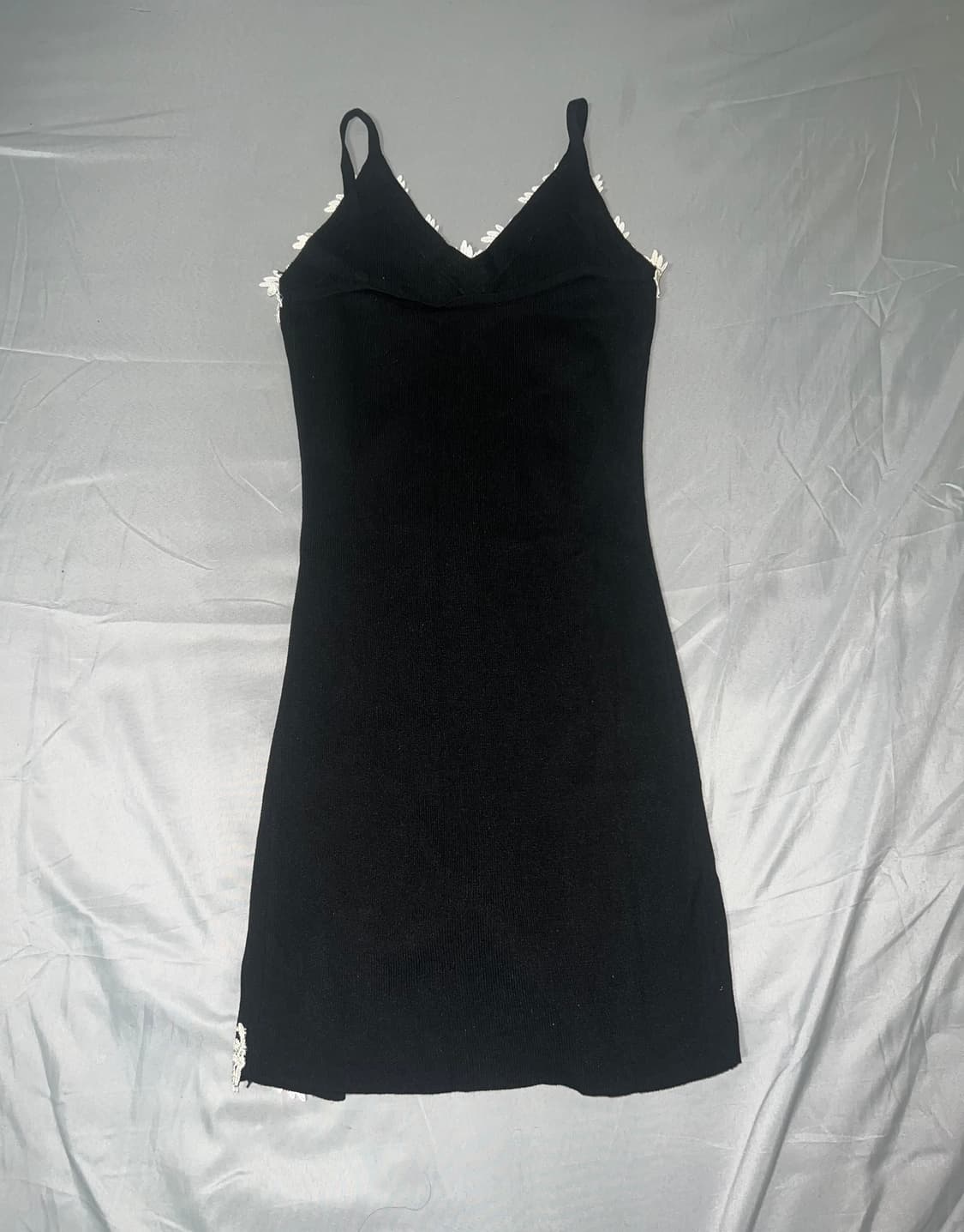 ✨vintage black flower lace dress✨ 상품이미지3