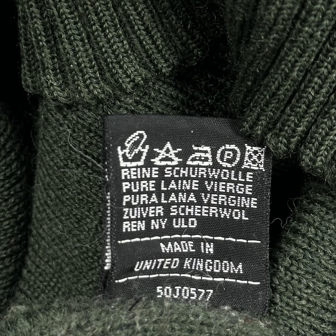 90s 버버리 엘보우 패치 코만도 니트 카키 L 상품이미지7