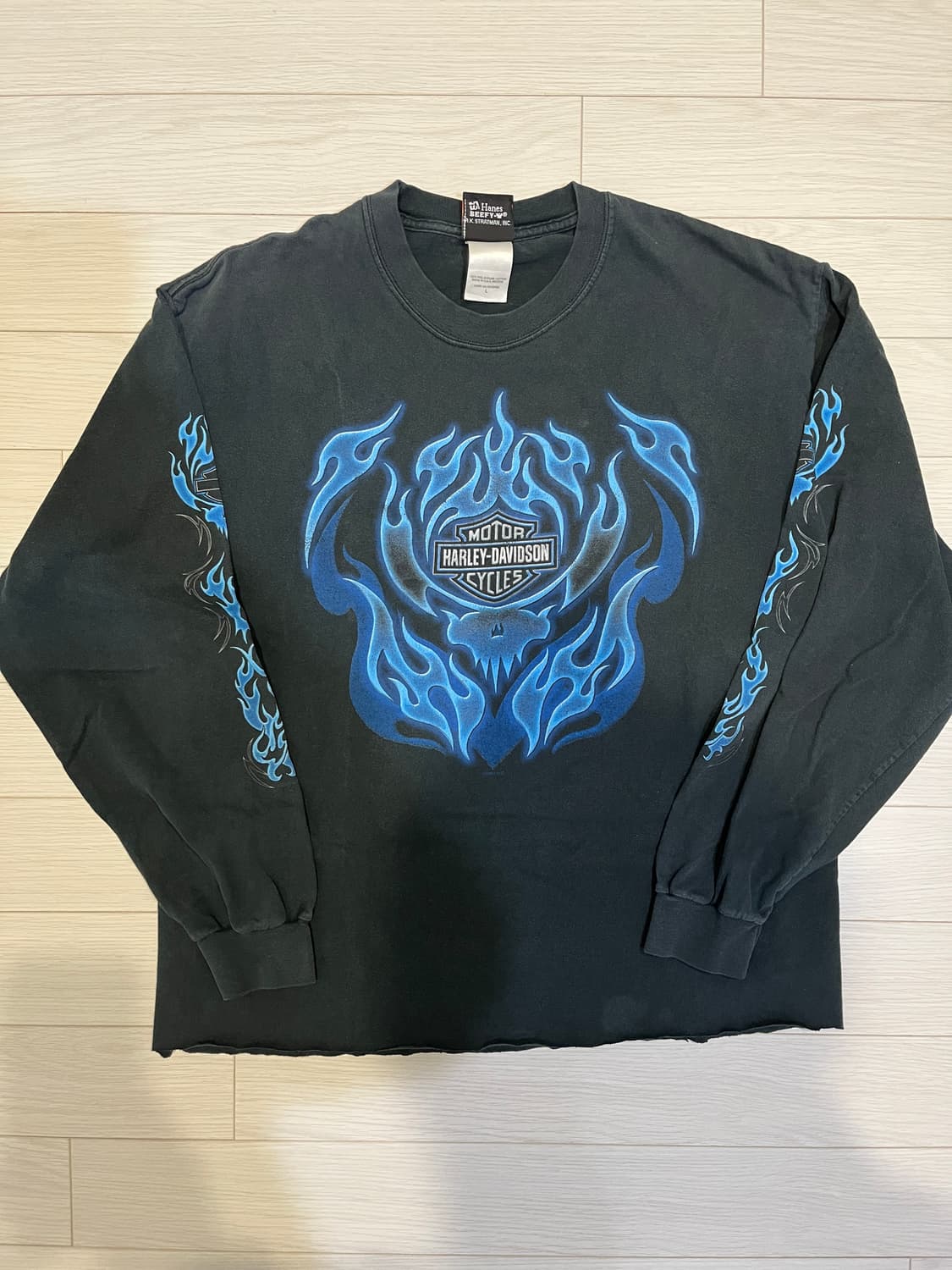 할리데이비슨 빈티지 롱슬리브 플레임 L 상품이미지1