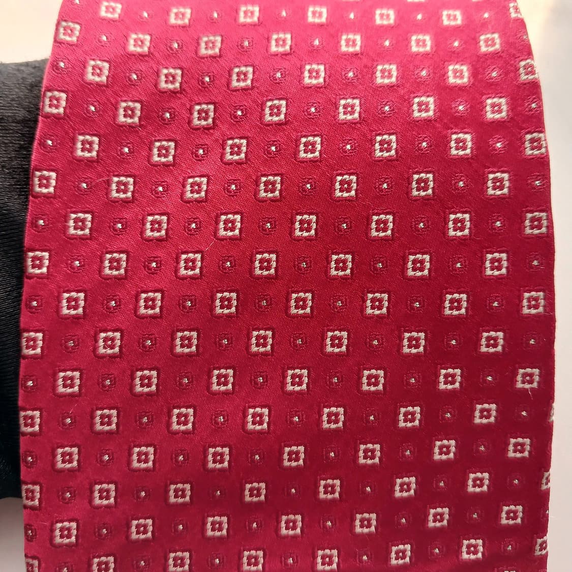 니나리치 실크 레드 패턴 넥타이 9.6cm A등급 A18641
 상품이미지6