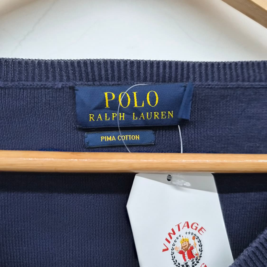 폴로 랄프로렌 네이비 V넥 니트 남성 2XL 상품이미지3