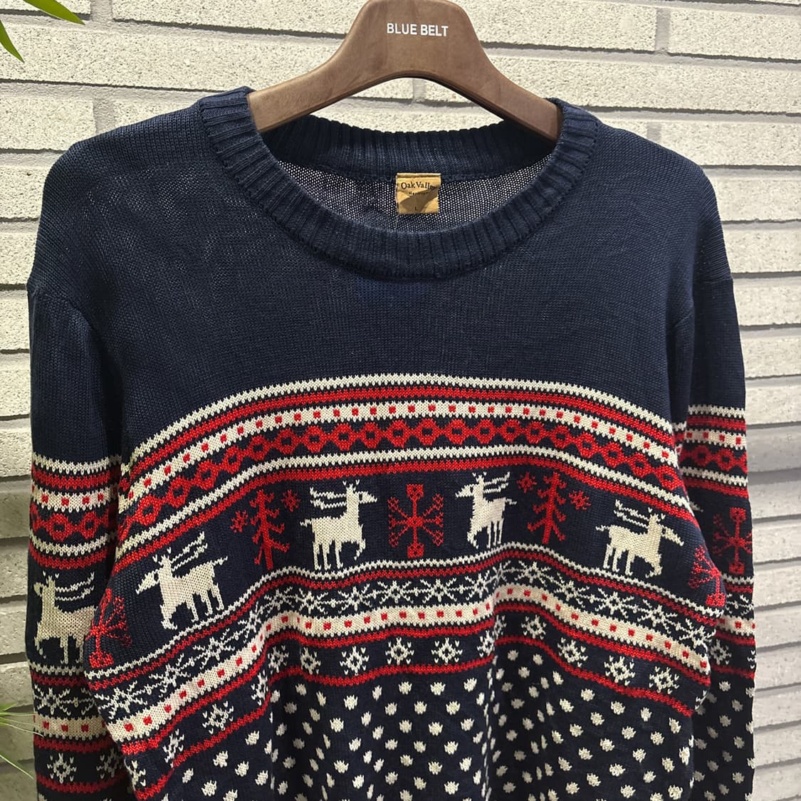 USA VINTAGE 페어아일 레인디어 패턴니트 스웨터 도트포인트 디테일 상품이미지4