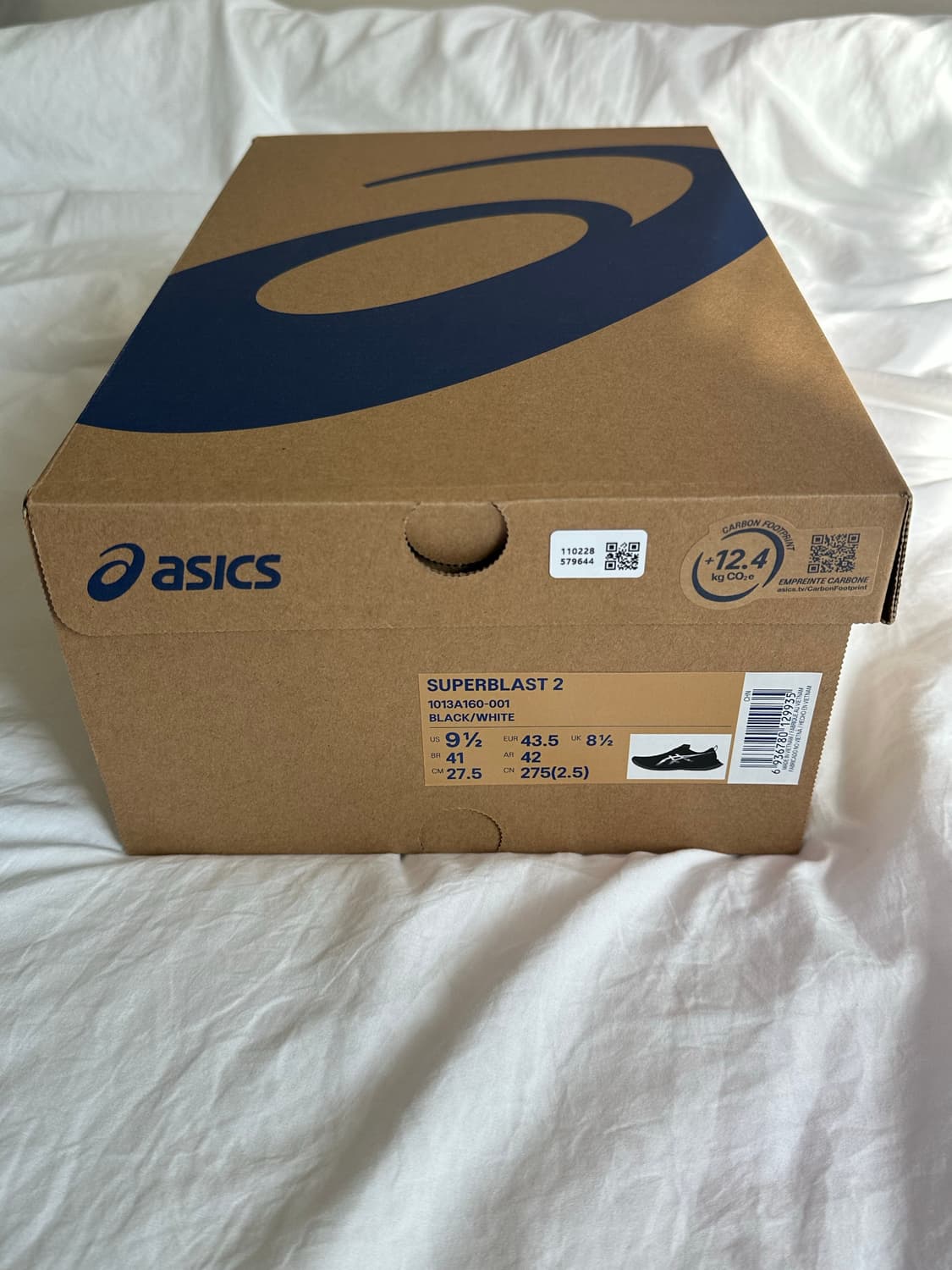 [275]아식스 슈퍼블라스트2 블랙/화이트 새상품 상품이미지3