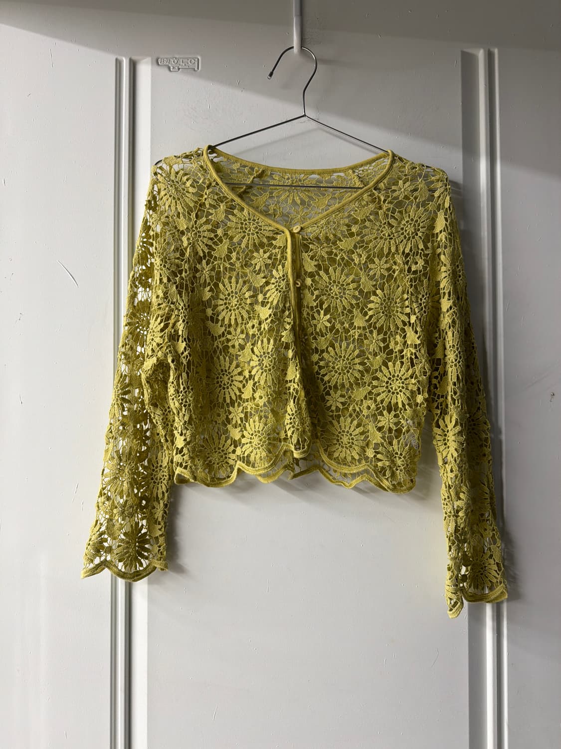 일본빈티지 플로럴 크로셰 가디건 상품이미지4