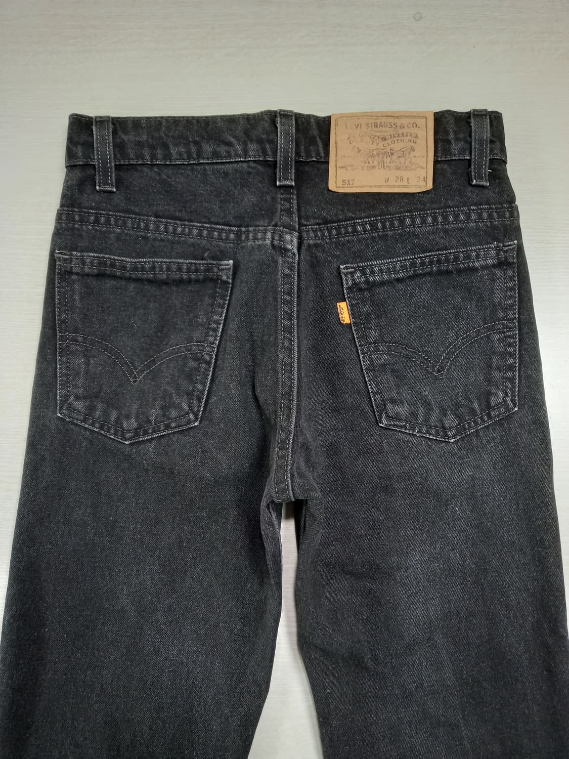 26 96's 리바이스517 USA 오렌지탭 일자진 블랙 26-618 상품이미지4