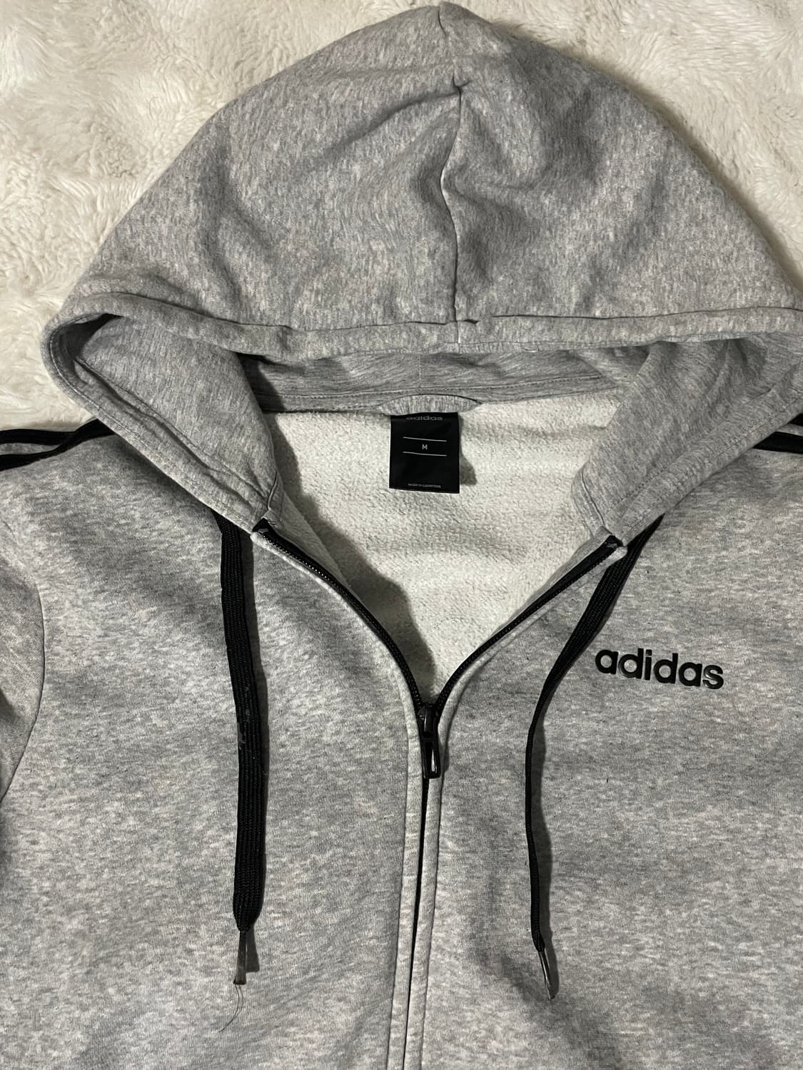 아디다스 그레이 블랙 후드집업 상품이미지2