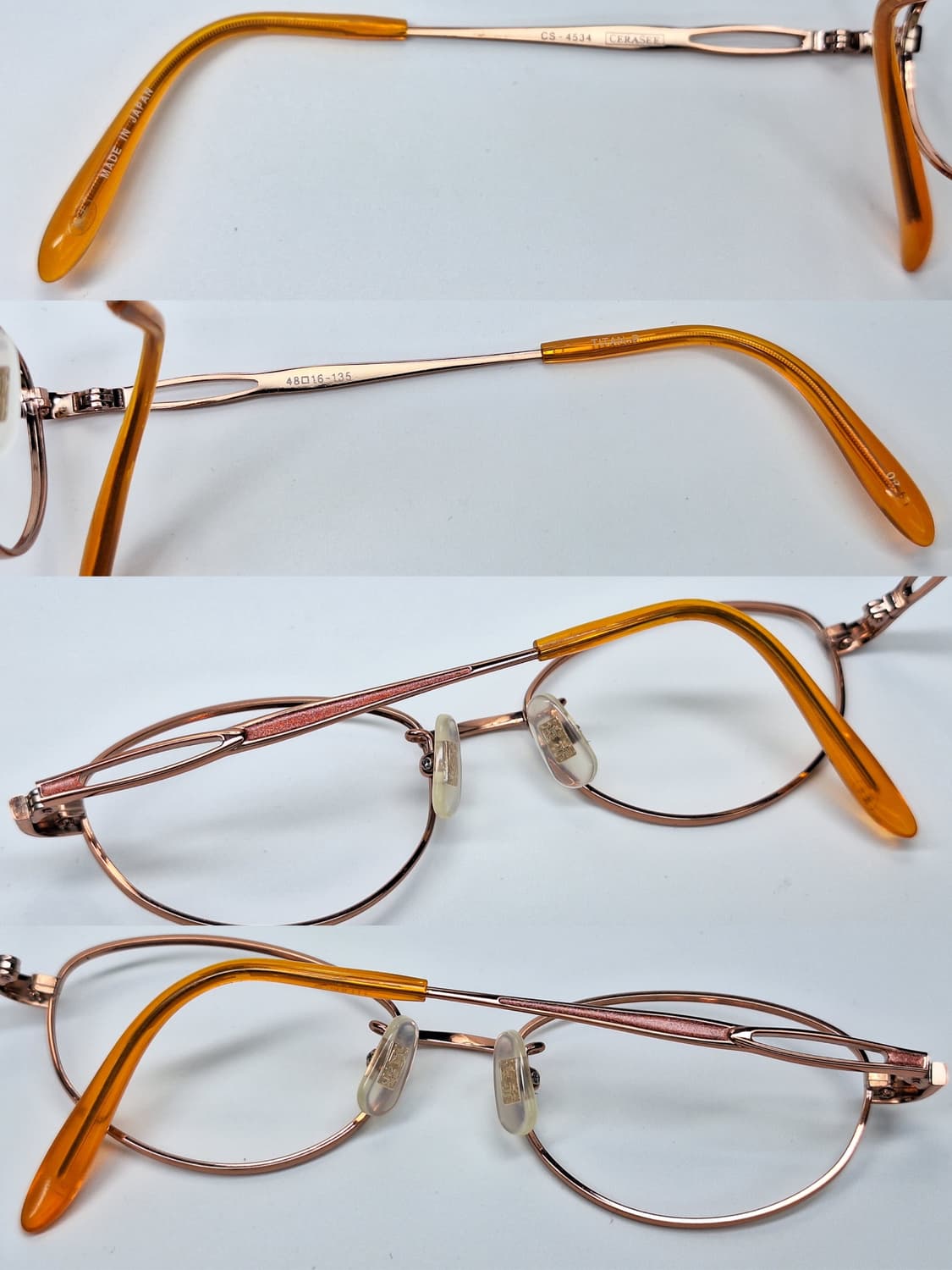 일본 하우스 브랜드 CERASEE CS-4534 순수 티타늄 오발 안경테 상품이미지3