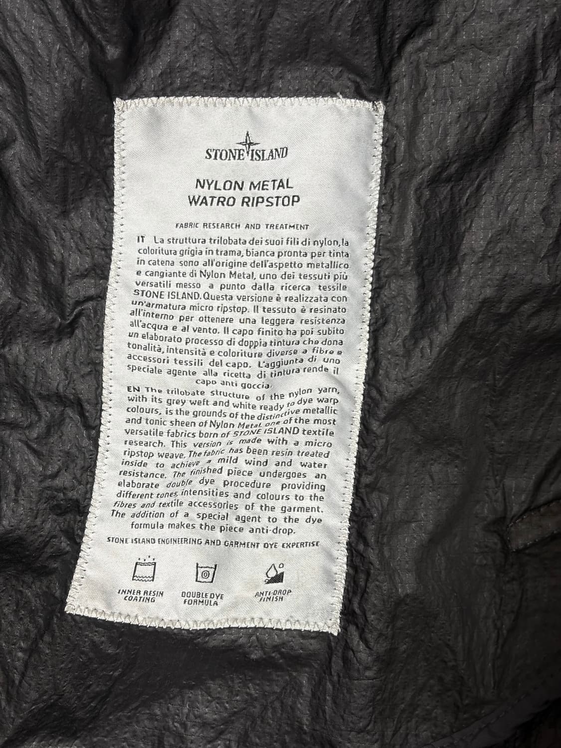 스톤아일랜드 나일론 메탈 와트로 립스탑 자켓 상품이미지4
