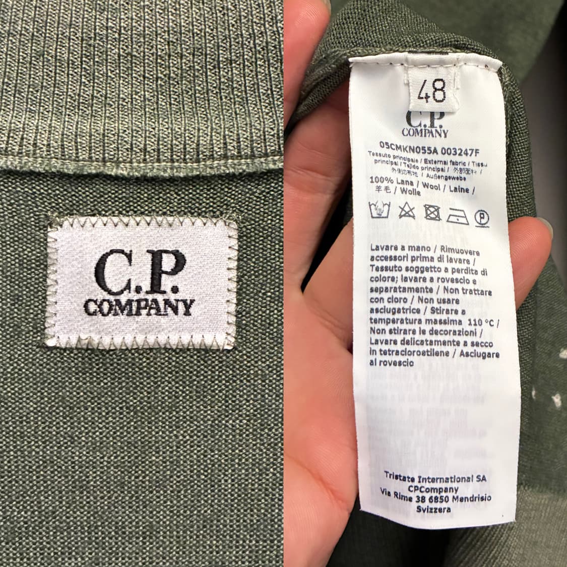 (48/M)00s CP컴퍼니 라나울 니트 반집업 쿼터집업  상품이미지10