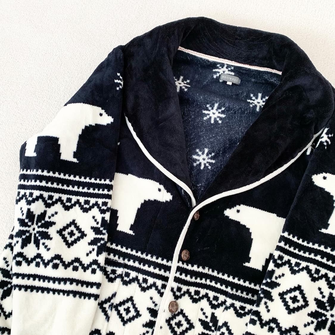 북극곰 눈꽃 노르딕 폭닥 아우터 상품이미지2