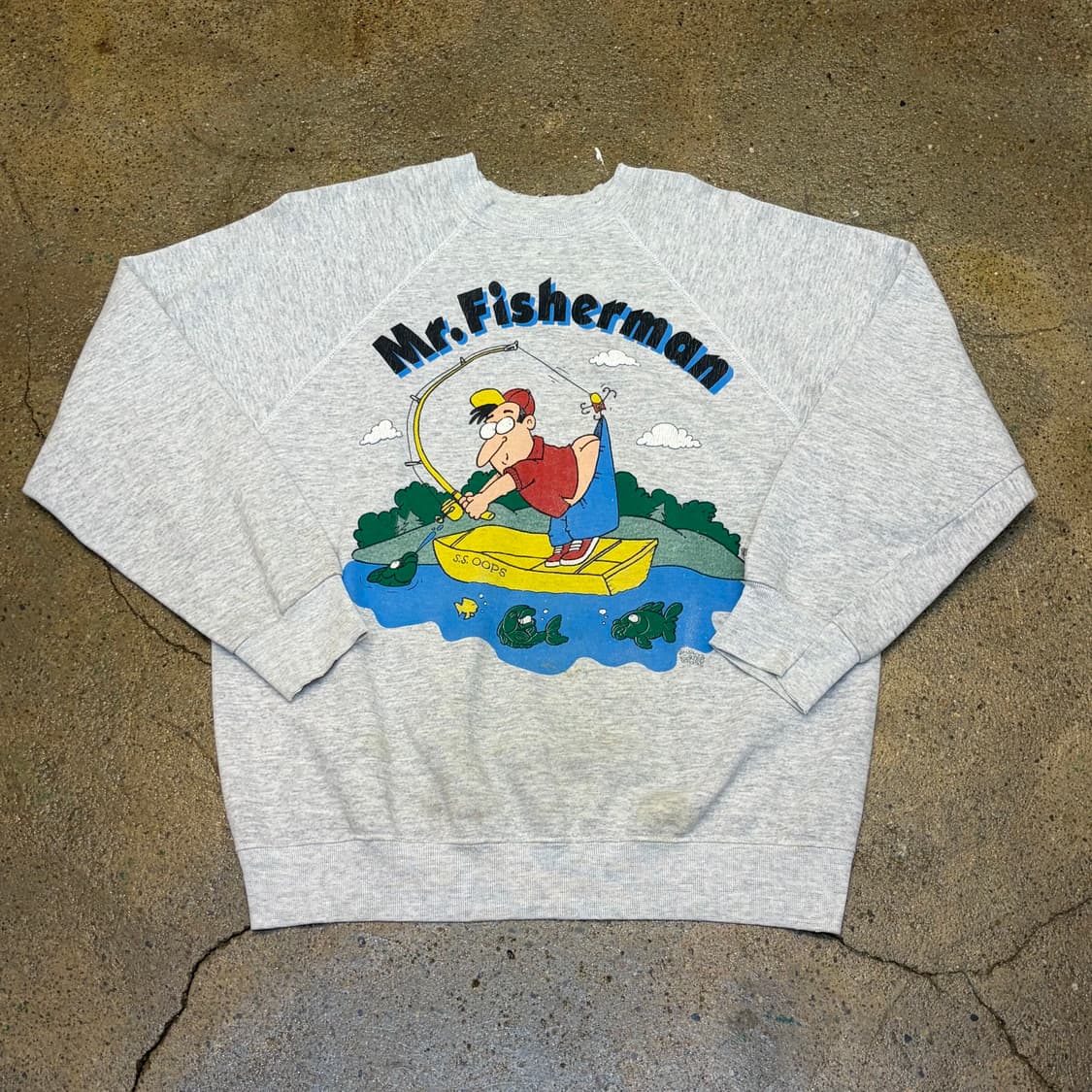 90s USA 미국 빈티지 툴텍스 피셔맨 맨투맨 상품이미지1