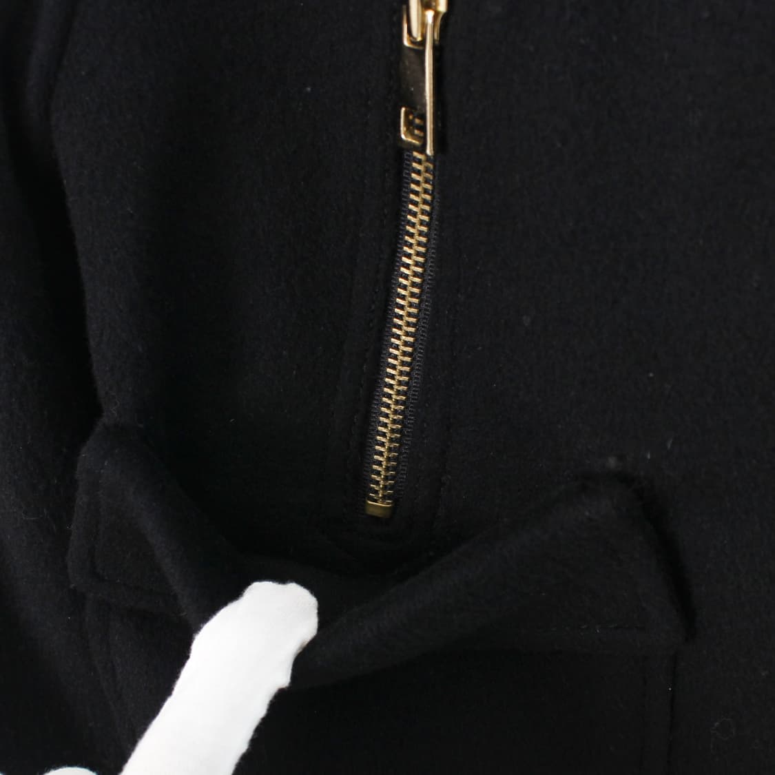 마자 컬렉션 Mazza 앙고라 울 집업 숏 라운드넥 블랙 자켓 상품이미지4