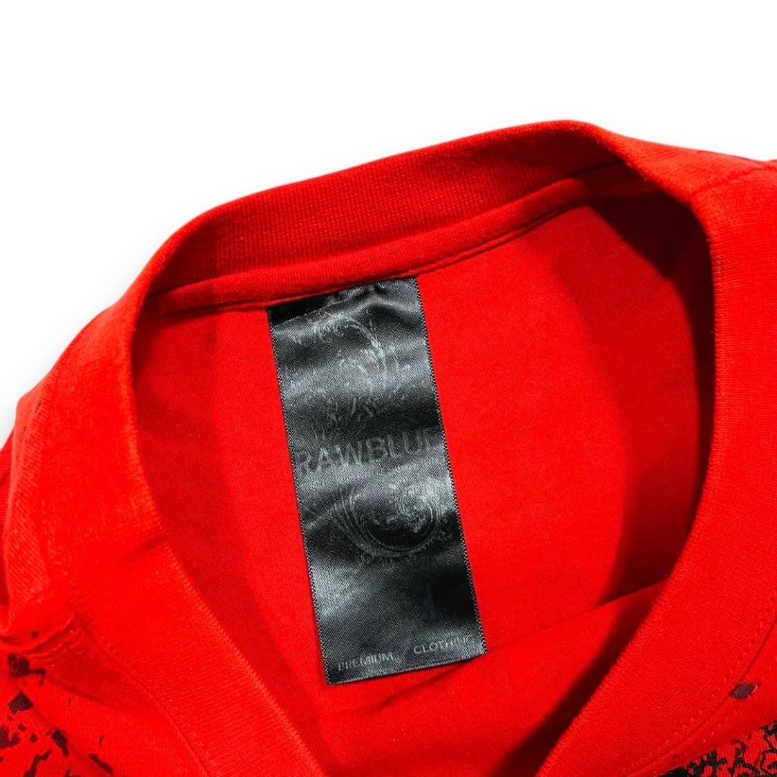 펑크 로우 블루 엠파이어 스컬 스터드 레드 반팔 티셔츠 상품이미지5