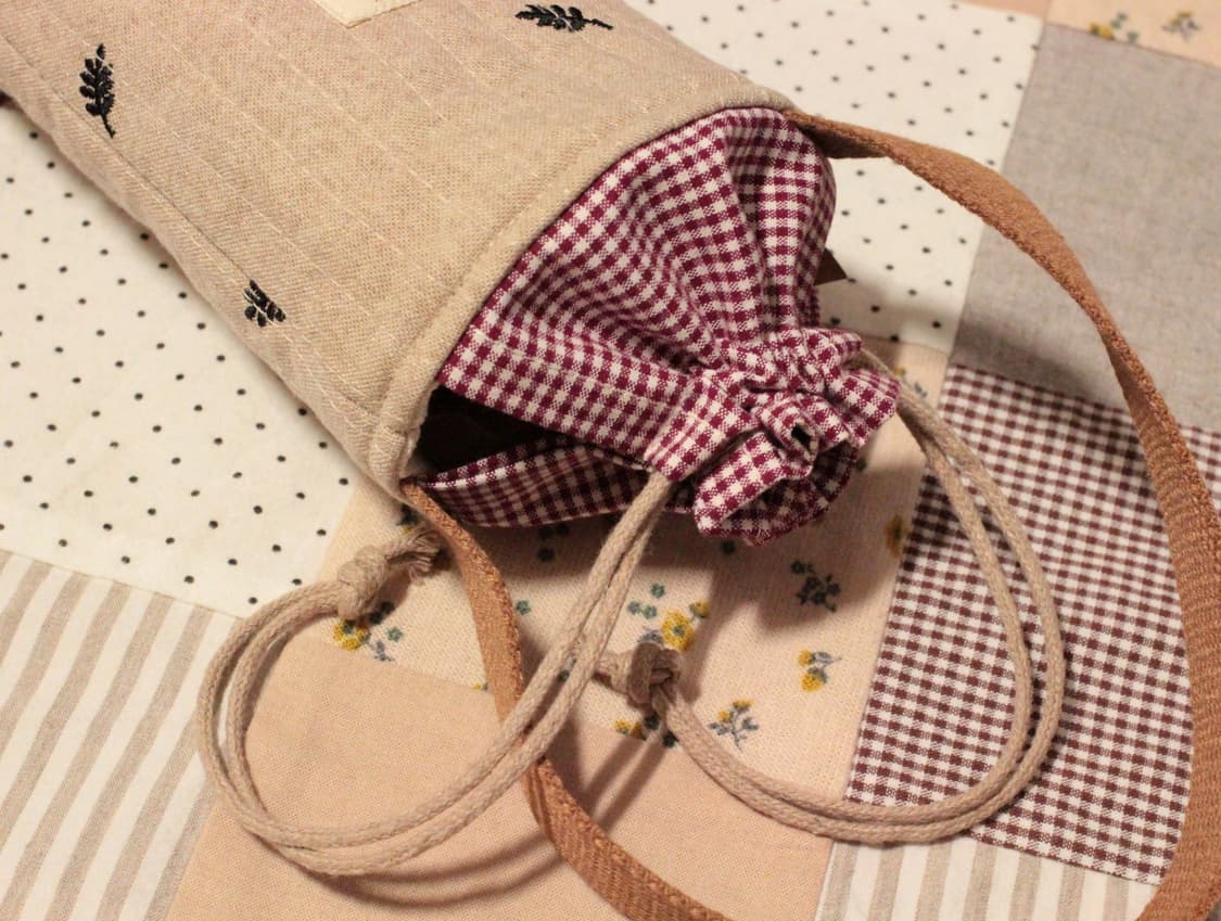 핸드메이드 누빔 물병 파우치 상품이미지4