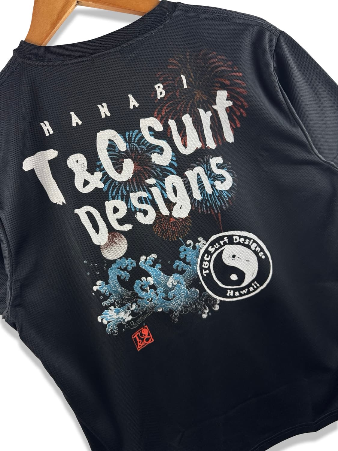 JPN 오리엔탈 음양오행 프린팅 메쉬반팔티3038 상품이미지5