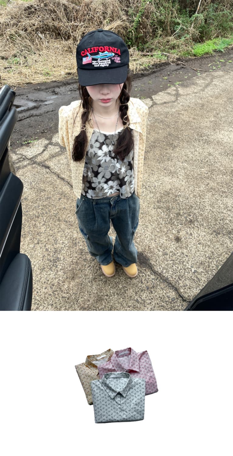 김아홉 lemon flower half shirt 셔츠 상품이미지3