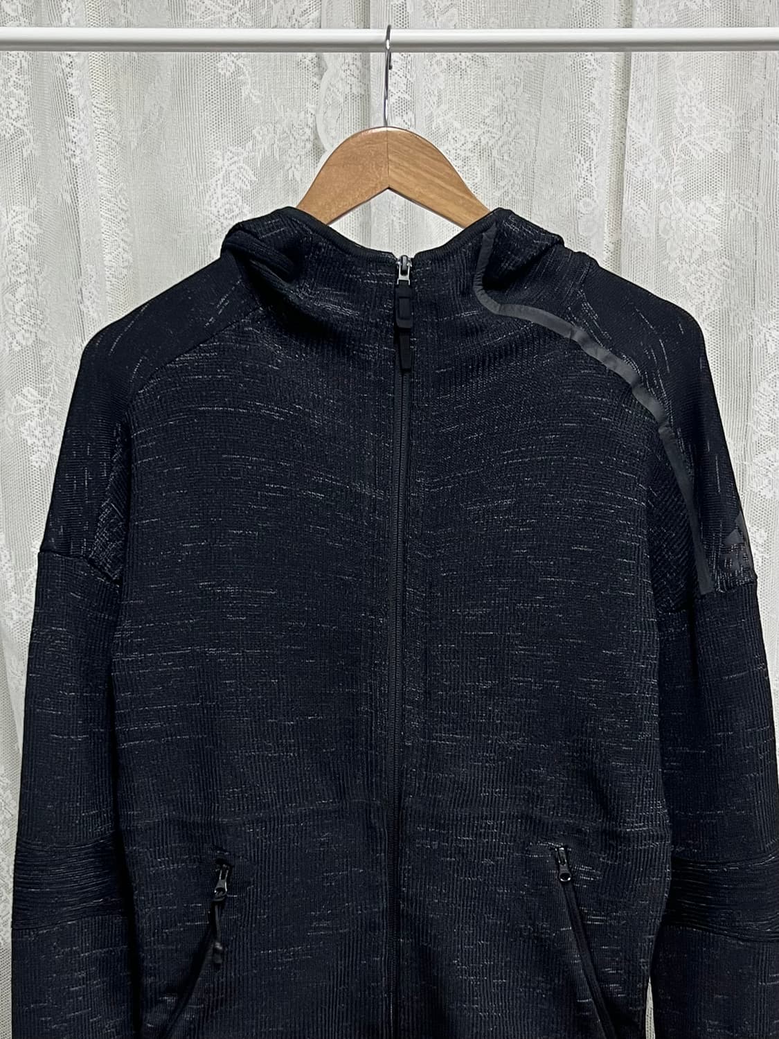 100) 아디다스 36H ZNE 후드 집업 블랙 상품이미지4