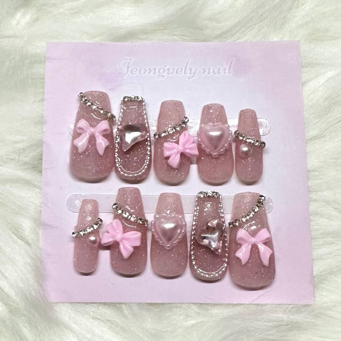 (공주네일🎀) 러블리 하트공주 수제네일팁 상품이미지2