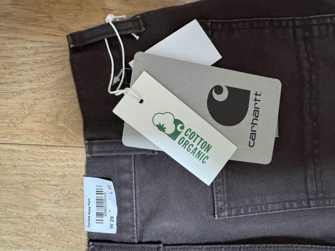 칼하트 윕 더블니 팬츠 토바코(스톤 캔버스)29X32 새상품 상품이미지3