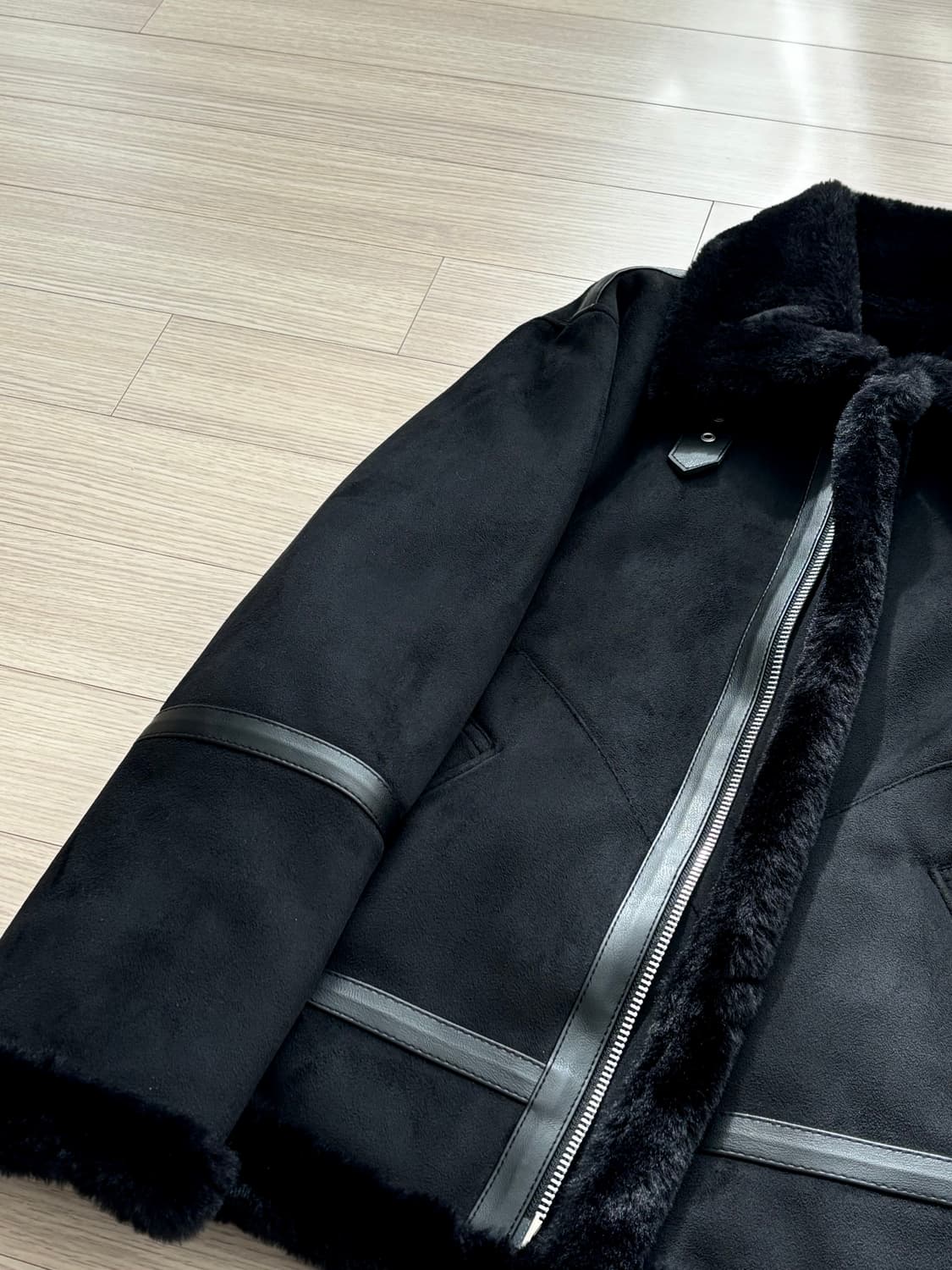 도프제이슨 스웨이드 무스탕 블랙M 상품이미지2