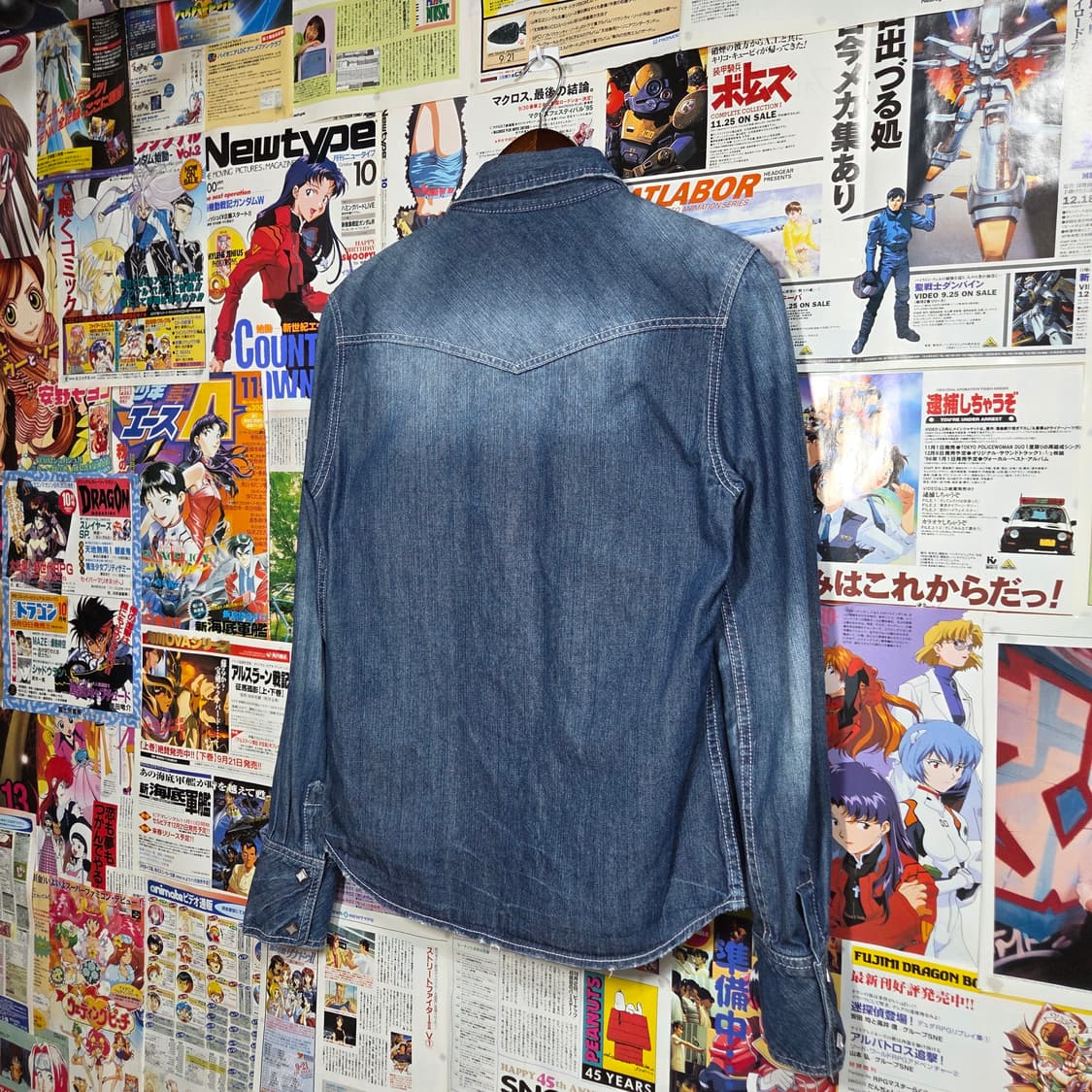 JPN 잭 로즈 데미지 워싱 웨스턴 데님 셔츠 상품이미지4