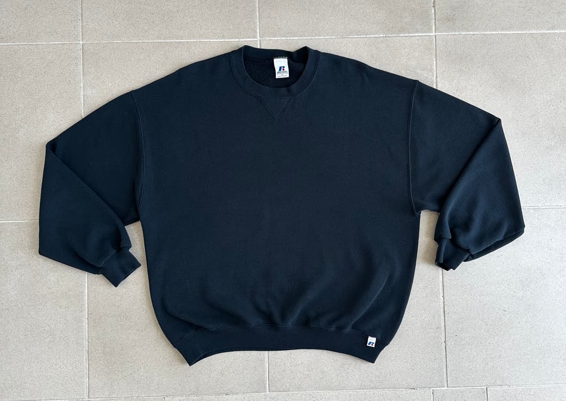00s 빈티지 러셀 스웻셔츠 블랙 XL 상품이미지1