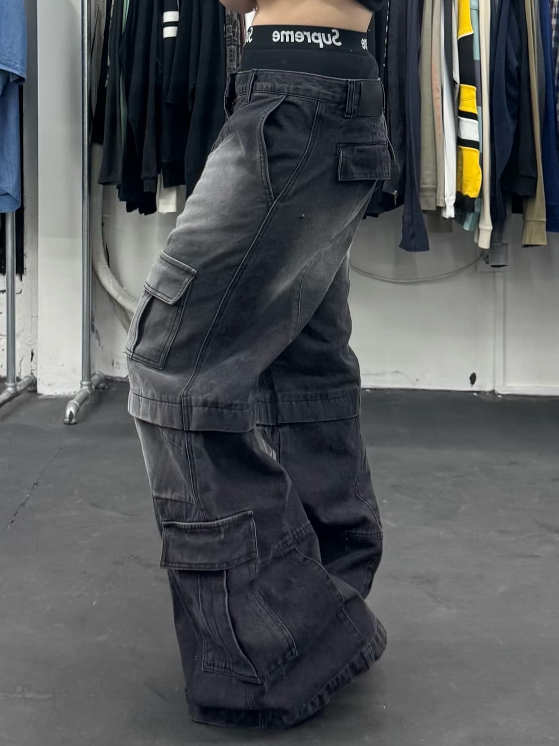 데님 멀티포켓 카고팬츠 상품이미지3