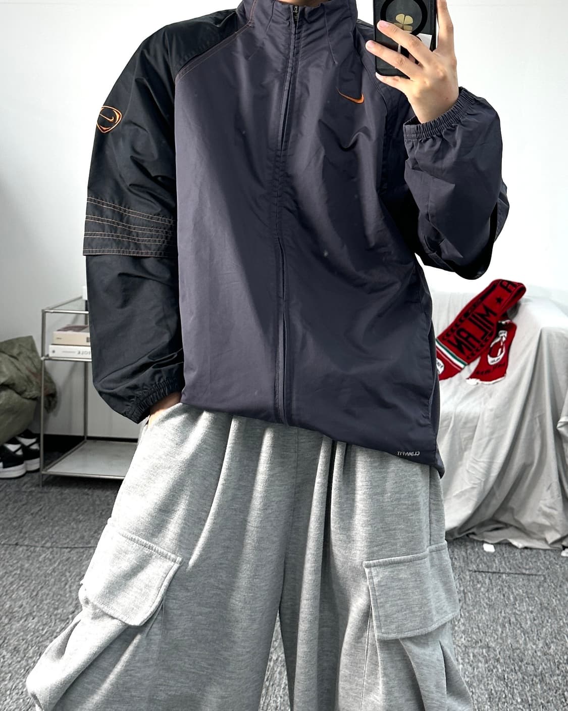 나이키 00s 퍼플 스우시 바람막이 L 상품이미지3