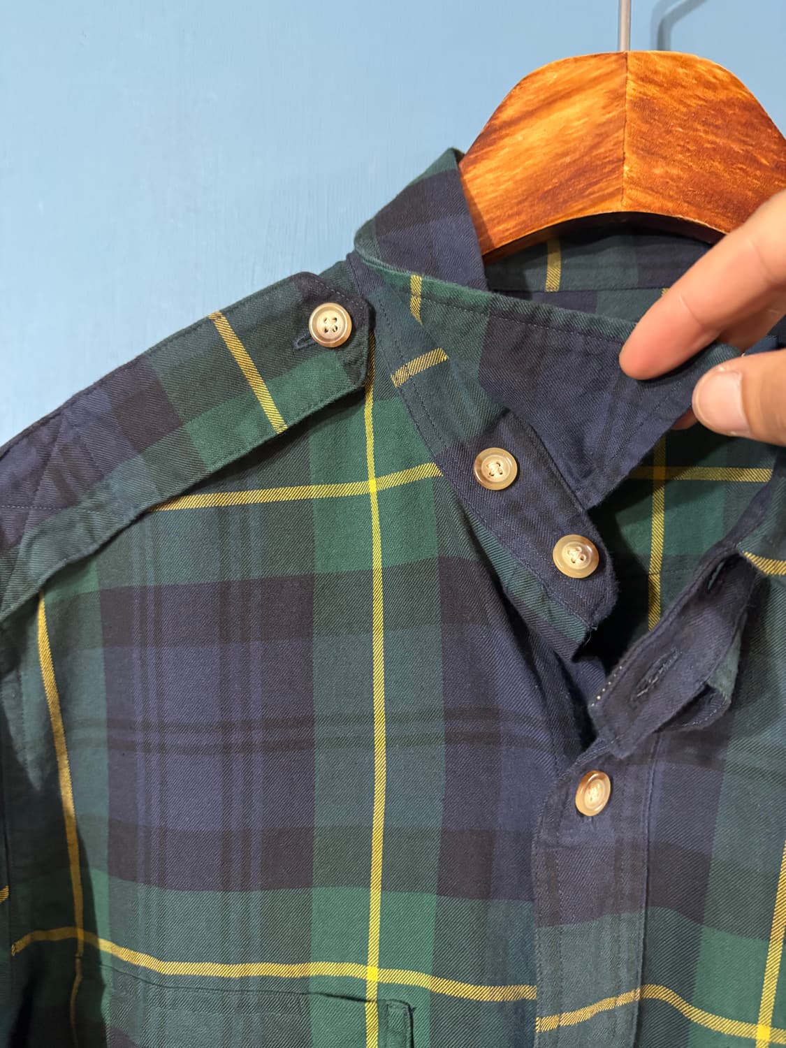 90‘s Polo Ralph Lauren Tartan check Shir 상품이미지5