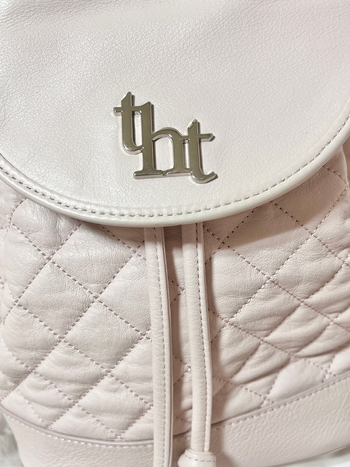 쓰리타임즈 아콘 백팩 핑크 아콘백 미니 퀼티드 퀼팅 threetimes 상품이미지4