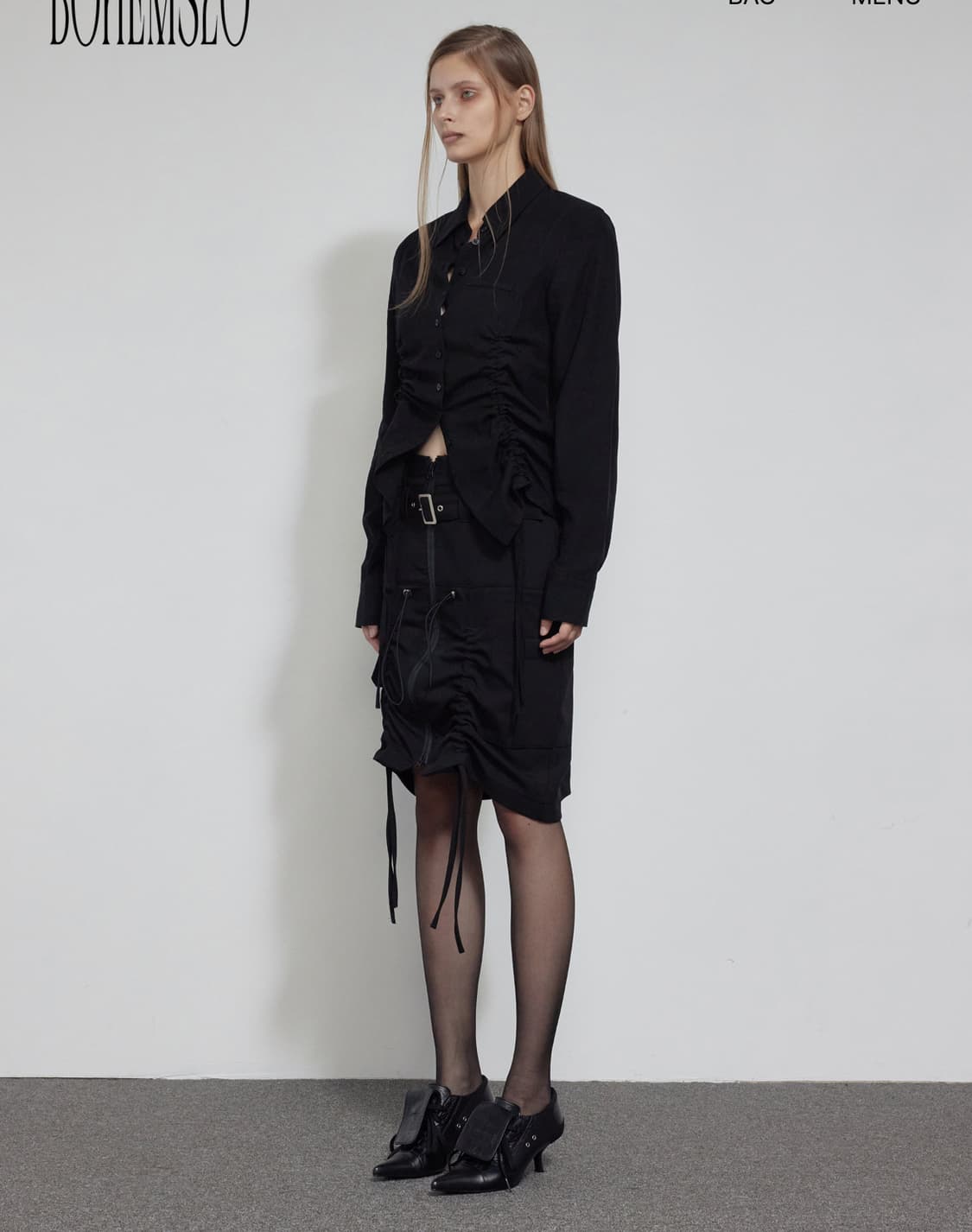 보헤미안서울 PRINCESS LINE SHIRRING SHIRT 상품이미지2