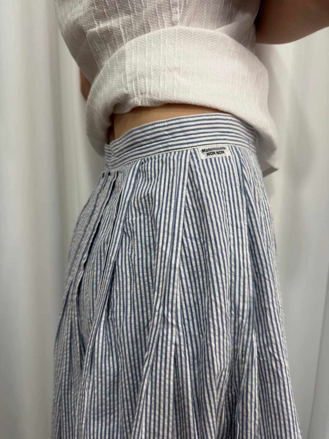 non non stripe pleats skirt 상품이미지5