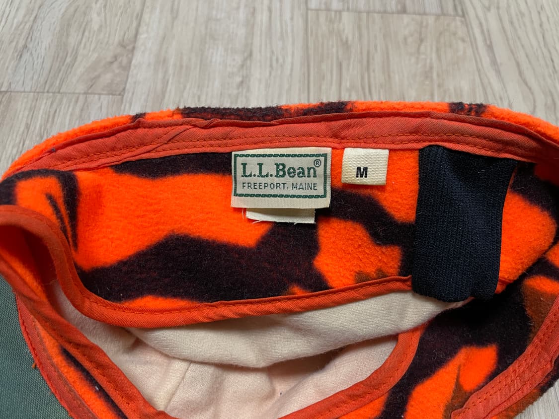 ~57) 70s 엘엘빈 오렌지카모 귀달이변형 울 볼캡(RRL&LVC&폴로 상품이미지2