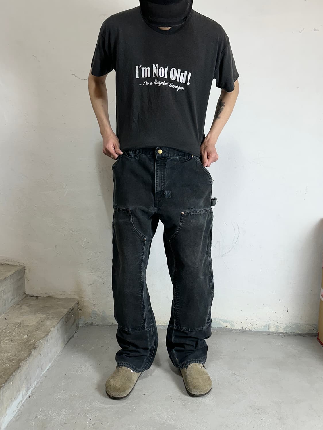 OG USA Made 칼하트 더블니 블랙 칼하트 B01 썩블니 상품이미지2