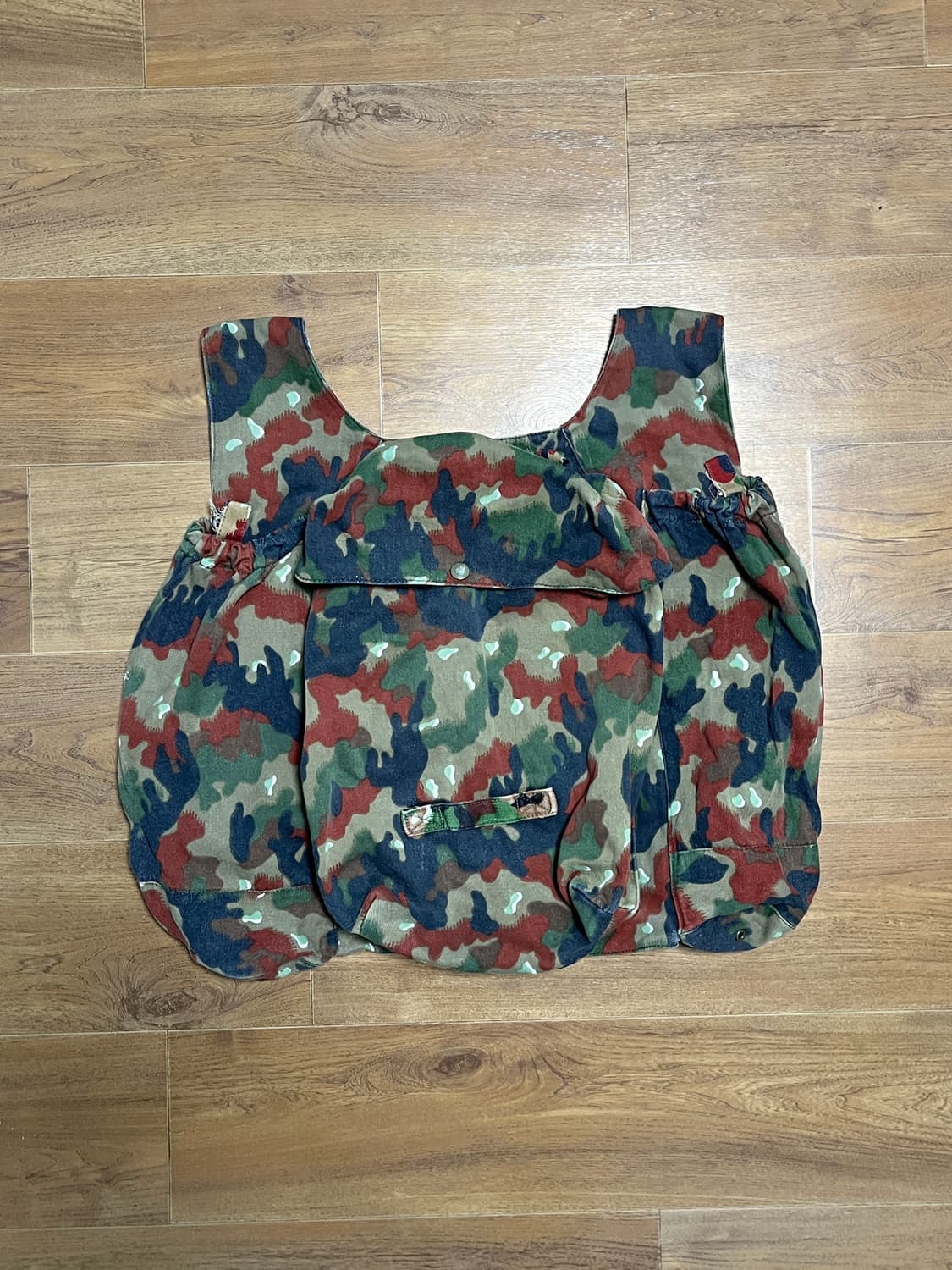 80s 스위스군 카모 밀리터리 백팩 가방 상품이미지1