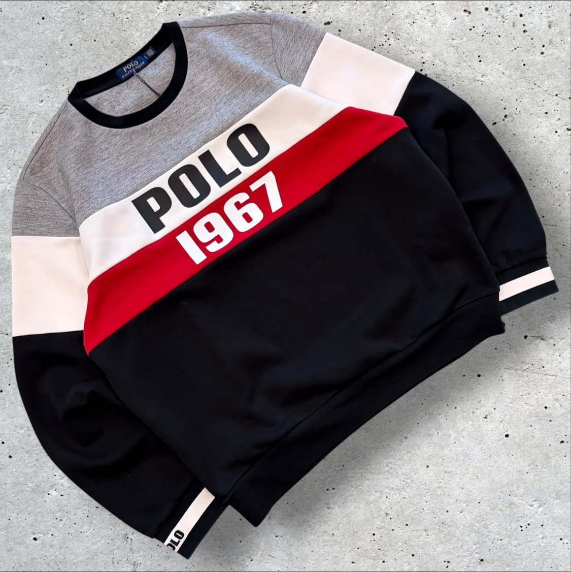 [L] 폴로 랄프로렌 1967 컬러블록 스웻 맨투맨 D694 상품이미지1