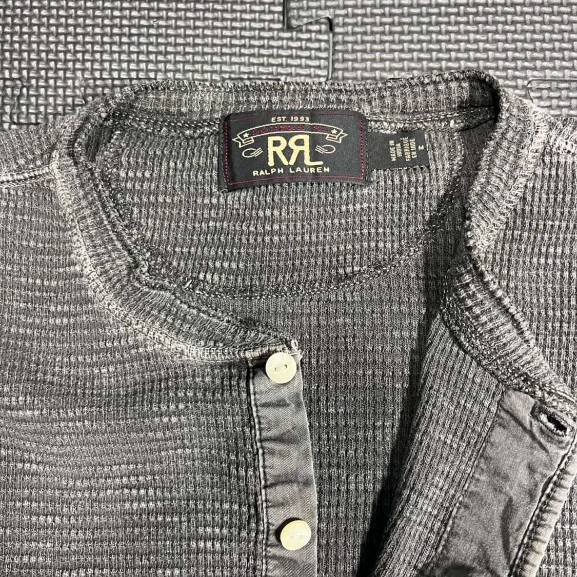 RRL 더블알엘 숏슬리브 와플니트 헨리넥 상품이미지2