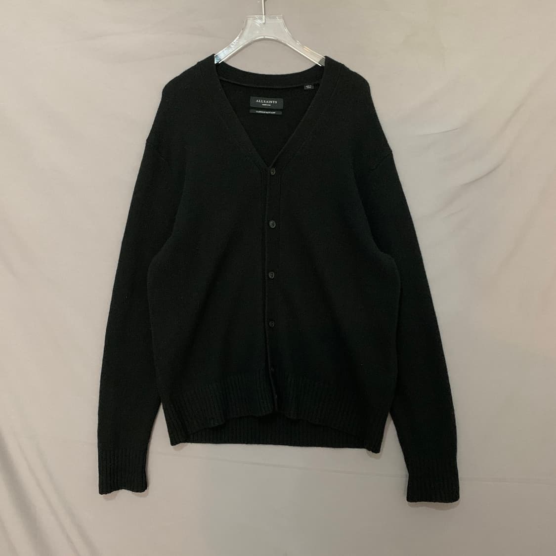 M 올세인츠 블랙 캐시미어 V넥 니트 가디건 상품이미지1