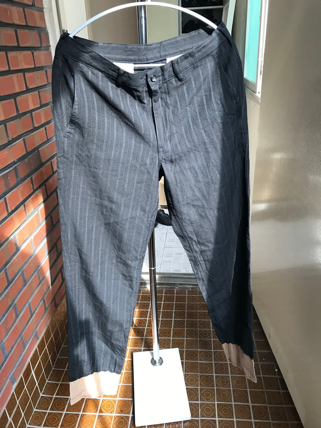 꼼데가르송 옴므 플러스 에버그린 스트라이프 팬츠 상품이미지1