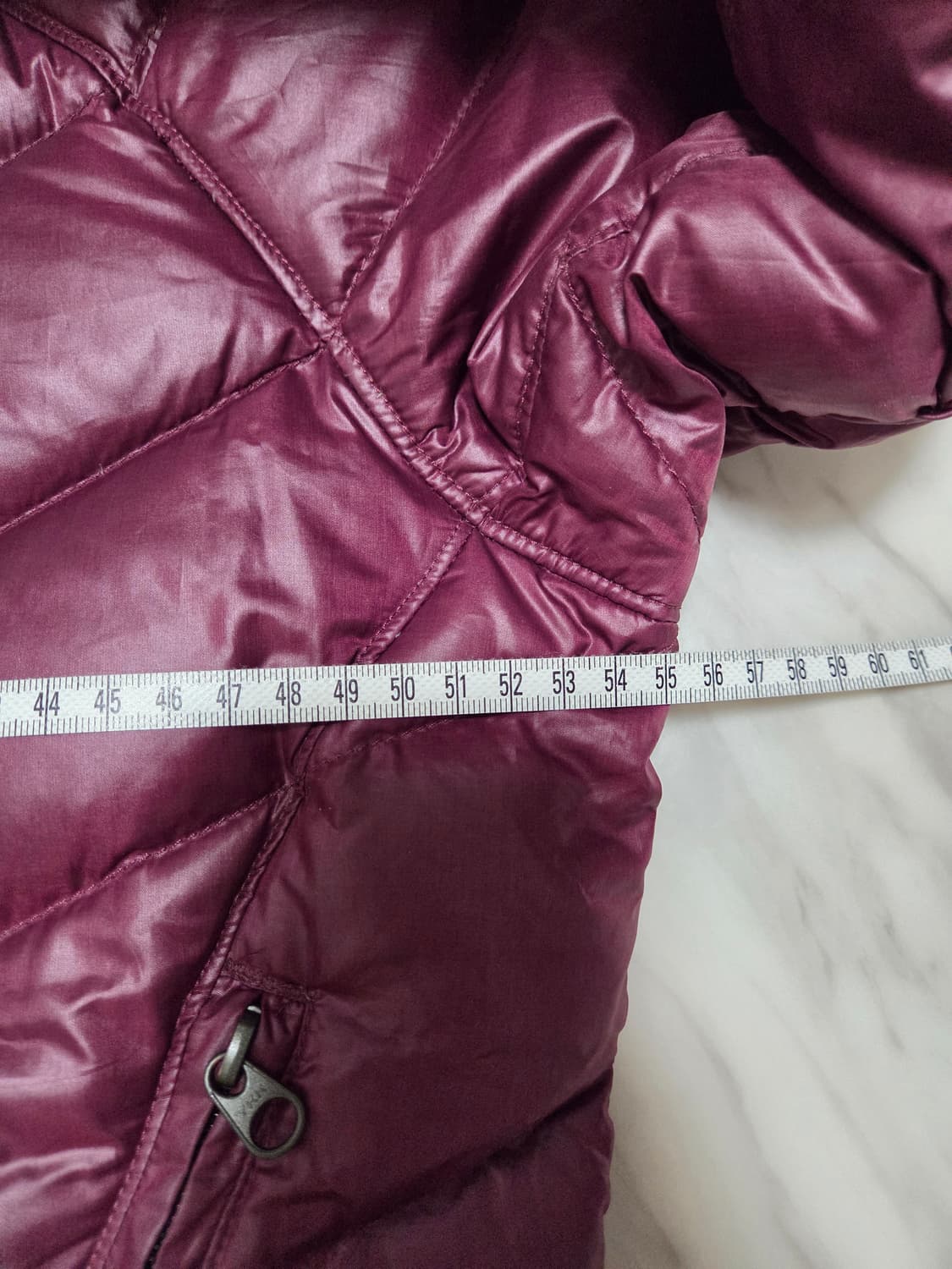 노스페이스 버건디 구스다운 숏패딩 상품이미지7