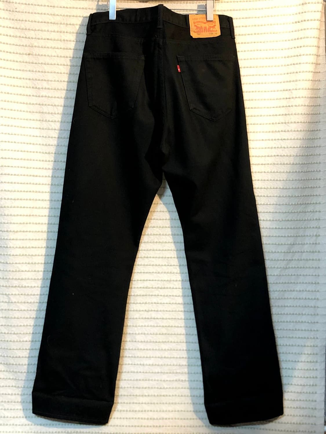 리바이스 751 세미 와이드 스트레이트 흑청 데님 블랙진 34x32 상품이미지2