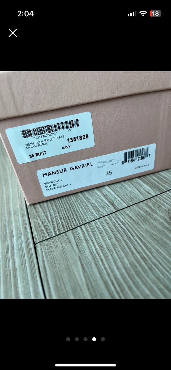 만수르가브리엘 네이비 스웨이드 플렛슈즈 35 상품이미지4