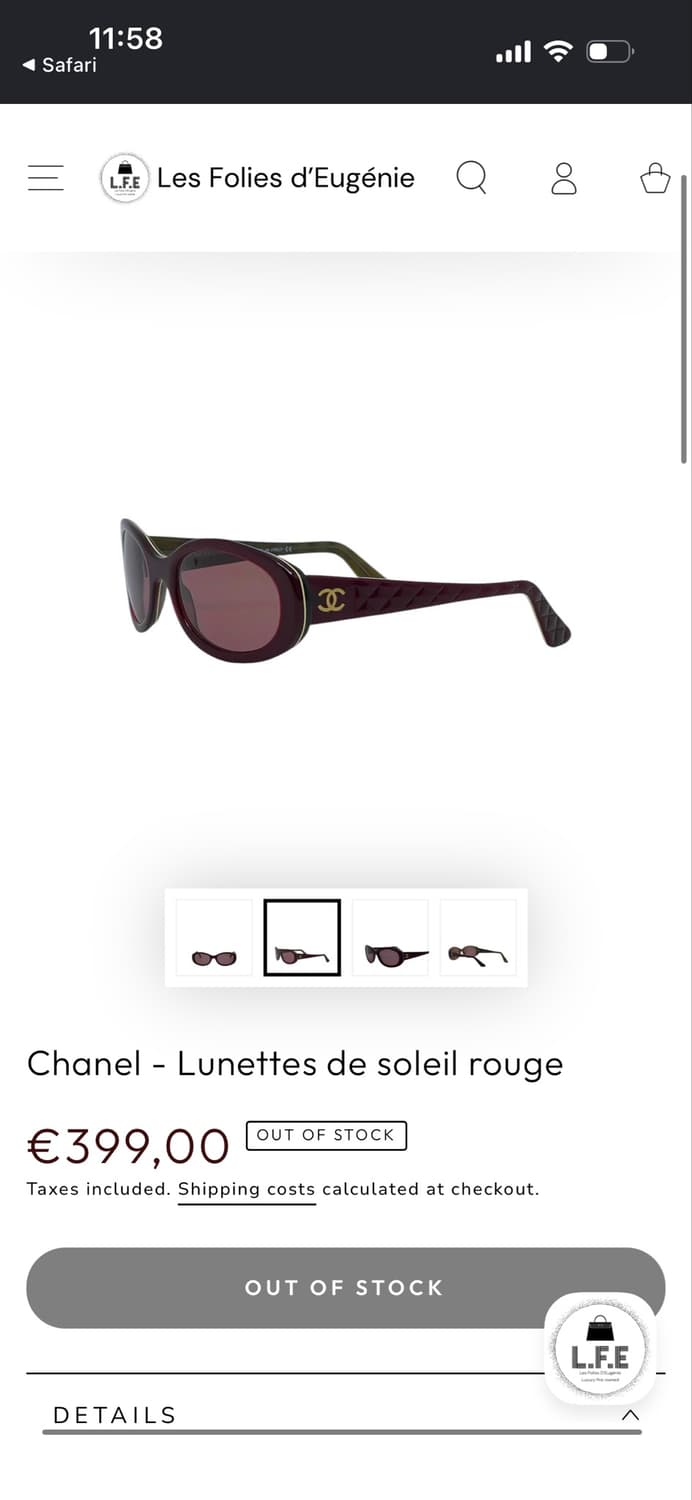 [VINTAGE] 샤넬(CHANEL) 퀼팅 템플 오발 선글라스 상품이미지6