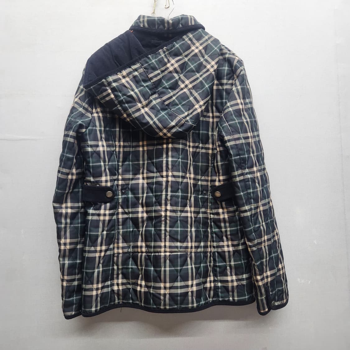 빈폴 떡볶이 체크 퀄팅 후드 자켓 M 상품이미지4