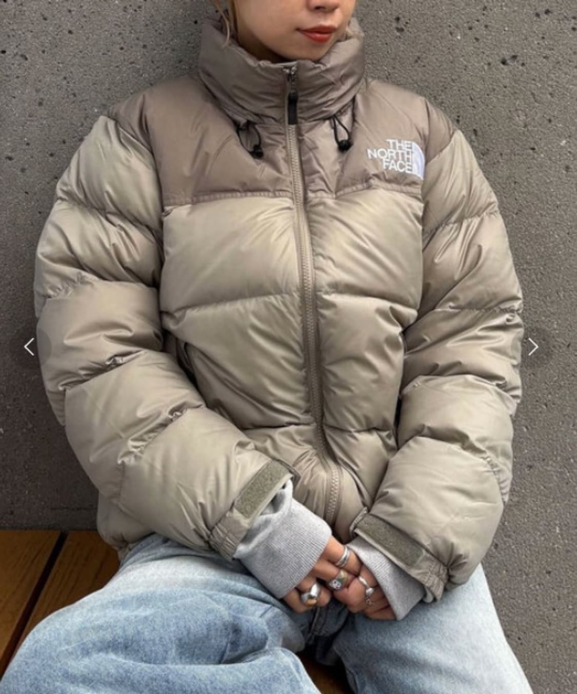 일본 노스페이스 숏 눕시 자켓 클레이 그레이 상품이미지2