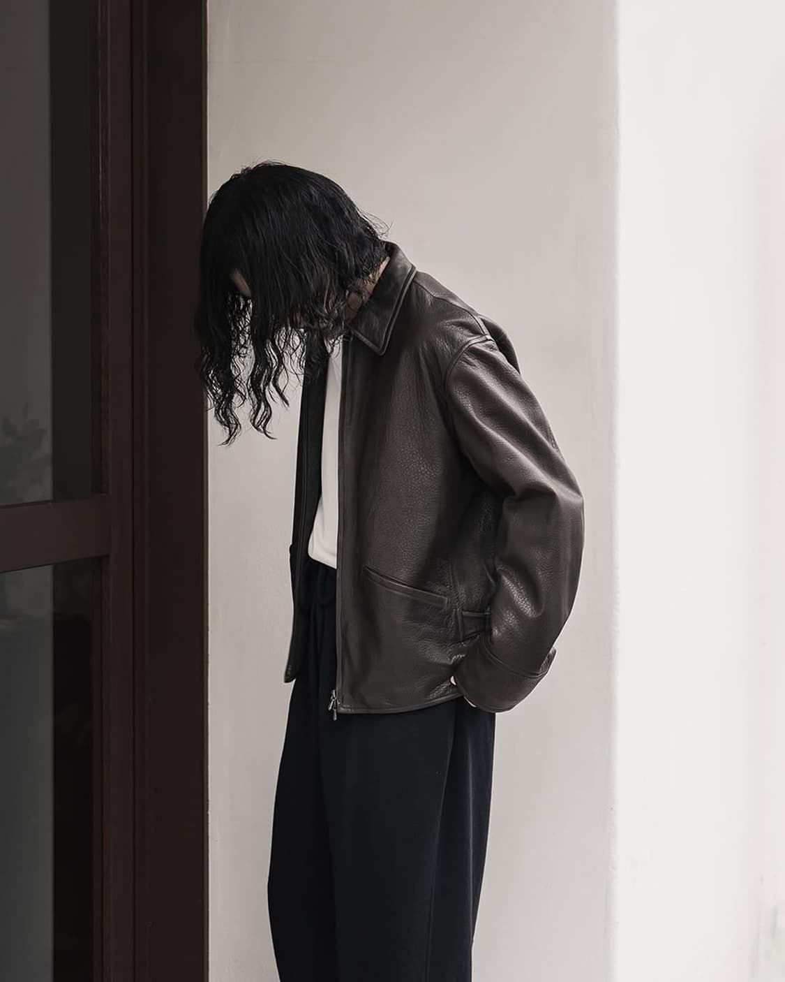 22aw lamb leather short zip jkt 상품이미지1