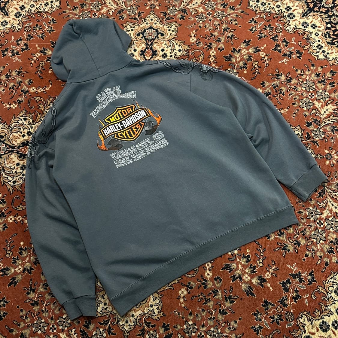 할리데이비슨 플레임 후드집업 (2XL-3XL) 상품이미지4