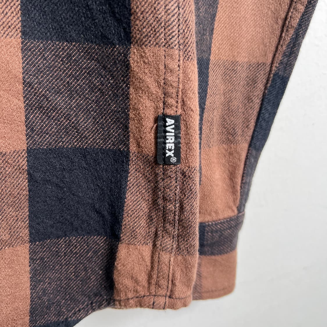 아비렉스 체크 헤비 코튼 플란넬 셔츠 M 상품이미지8